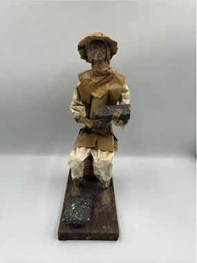 Vintage EB Papier-mâché Folk Art Figure Handmade in Mexico SEE STAMP STICKER